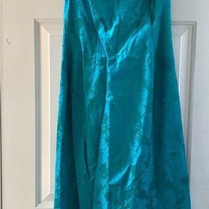 Vintage Jessica McClintock Gunne Sax Teal Off-Shoulder Prom Dress Size 9/10- USA